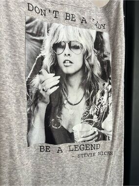Stevie Nicks Graphic Grey Tank Top - Be a Legend